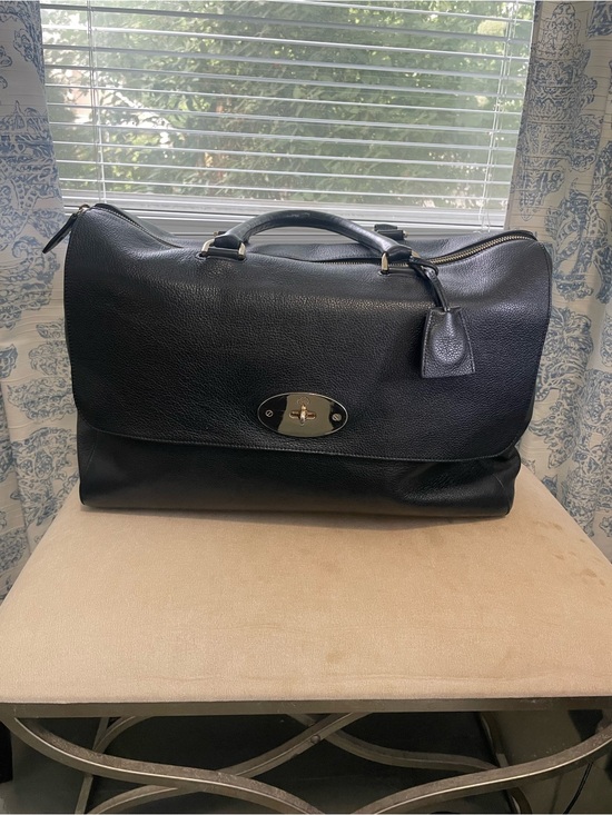 Mulberry Handbags - Mulberry Del Rey in black grained/pebbled leather with gold-tone hardware